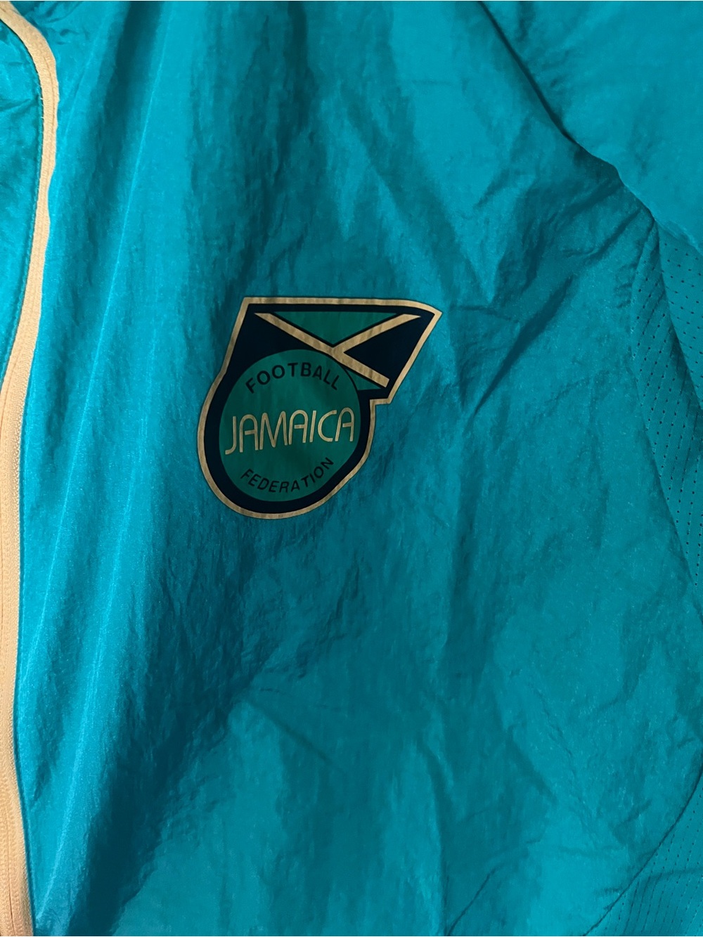 Jamaica Football Federation Teal Athletic Jacket Adidas NWT